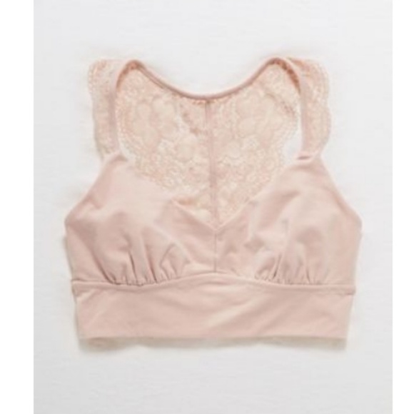 aerie Other - Aerie Wildflower Pink Lace Racerback Bralette aerie Other - Aerie Wildflower Pink Lace Racerback Bralette